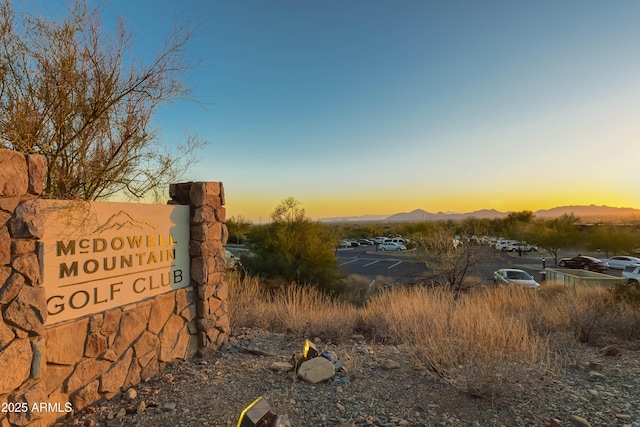 11550 E Paradise Ln, Scottsdale, AZ 85255 - community / neighborhood sign featuring a mountain view and uncovered parking
