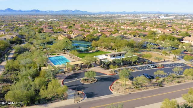 11550 E Paradise Ln, Scottsdale, AZ 85255 - aerial view of a mountainous background and a pool area