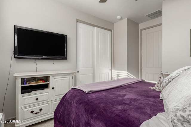 20784 W Minnezona Ave, Buckeye, AZ 85396 - bedroom with carpet, a closet, ceiling fan, and baseboards