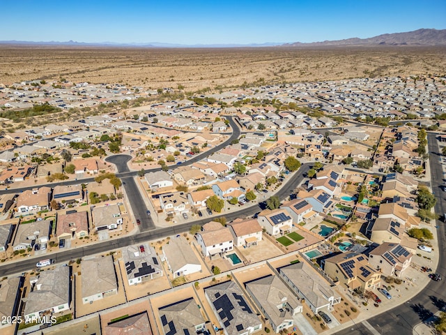 aerial view featuring a mountain view