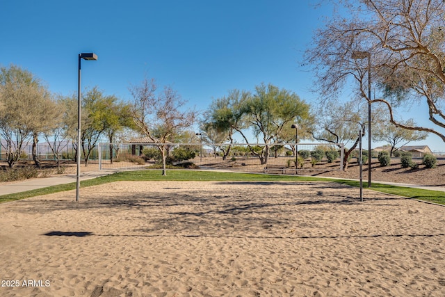 view of community featuring volleyball court