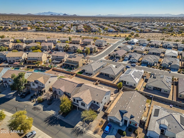 aerial view featuring a mountain view