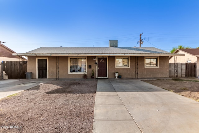 view of ranch-style house