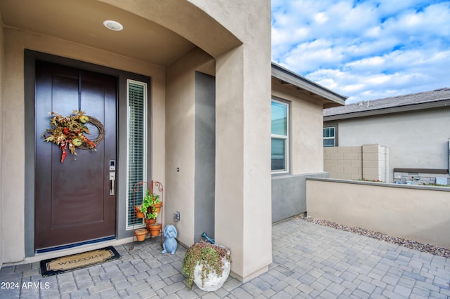 view of doorway to property