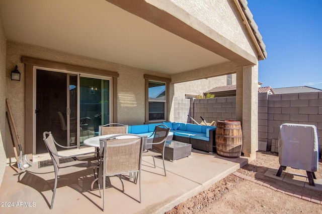 view of patio with outdoor lounge area