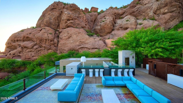 view of patio / terrace featuring an outdoor living space