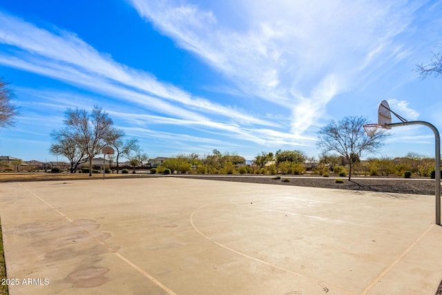 view of basketball court with community basketball court