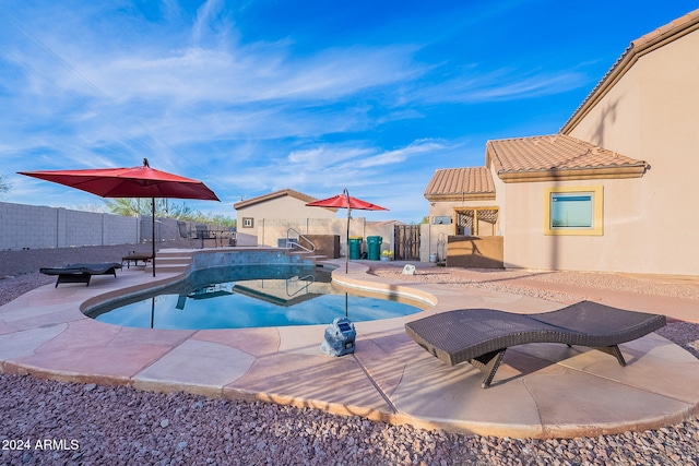 view of pool with a patio