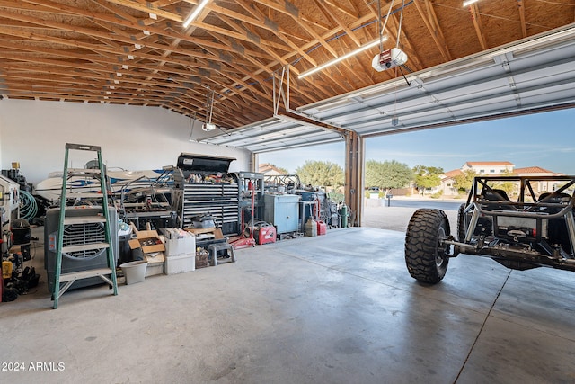 garage featuring a garage door opener