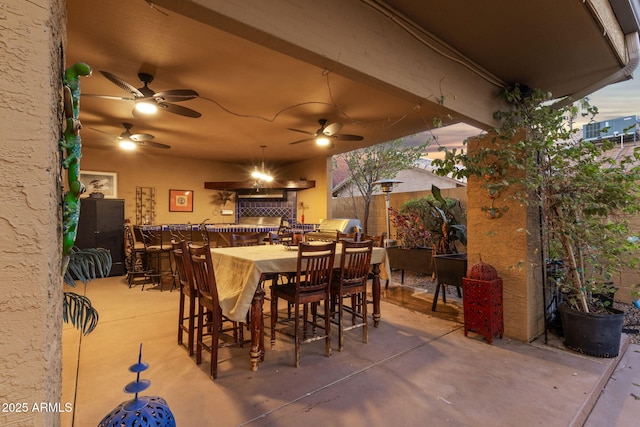 15011 N 45th Pl, Phoenix, AZ 85032 - patio terrace at dusk with exterior bar