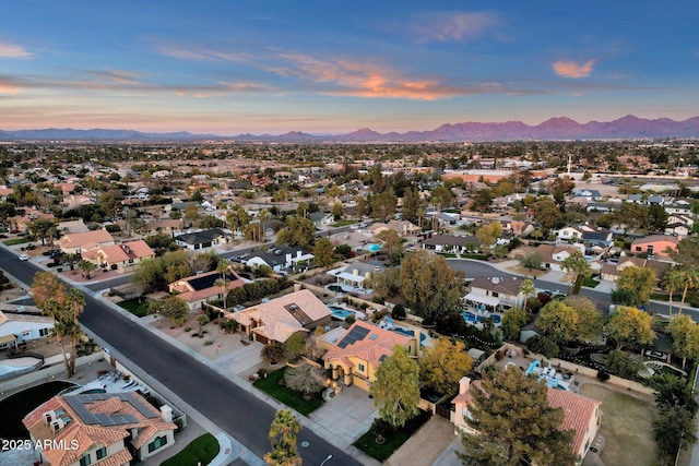 15011 N 45th Pl, Phoenix, AZ 85032 - aerial view at dusk with a mountain view