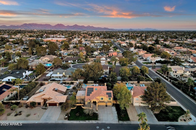 15011 N 45th Pl, Phoenix, AZ 85032 - aerial view at dusk with a mountain view
