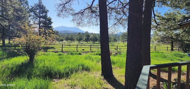 12814 E Dream Acres Ln, Parks, AZ 86018 - view of yard with a view of countryside and a mountain view