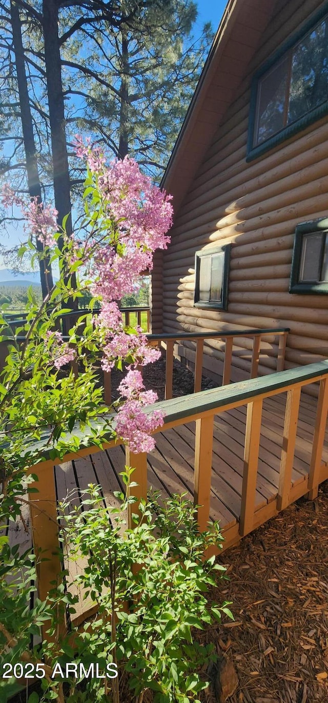 12814 E Dream Acres Ln, Parks, AZ 86018 - view of wooden deck