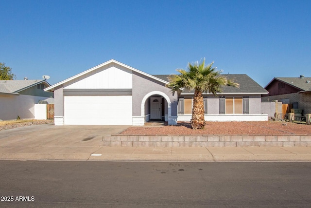 ranch-style house with a garage