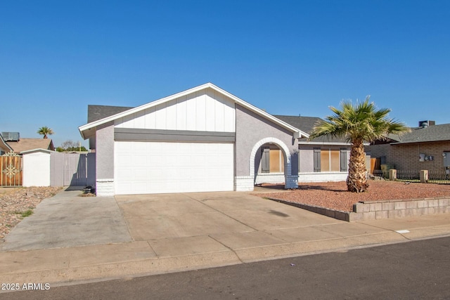 ranch-style house with a garage