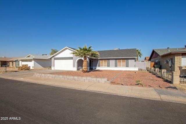 ranch-style house with a garage