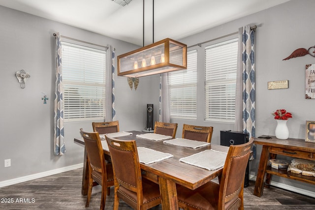 291 N Scott Dr, Chandler, AZ 85225 - dining area with baseboards and dark wood finished floors