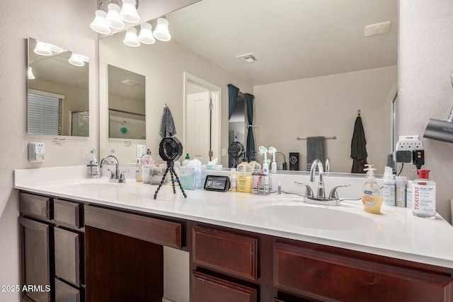 291 N Scott Dr, Chandler, AZ 85225 - full bathroom featuring double vanity, a sink, and visible vents