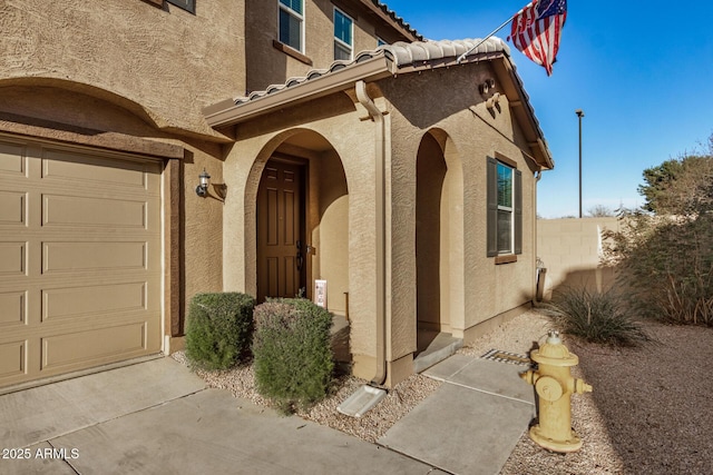 291 N Scott Dr, Chandler, AZ 85225 - entrance to property with stucco siding, fence, and a tiled roof