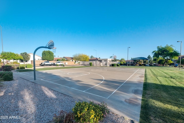 view of sport court featuring community basketball court