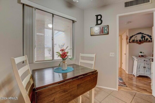 view of tiled dining room