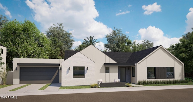 6329 N 10th Dr, Phoenix, AZ 85013 - view of front of house with a shingled roof, driveway, stucco siding, and an attached garage
