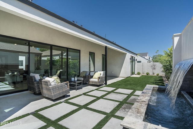 6329 N 10th Dr, Phoenix, AZ 85013 - view of patio featuring outdoor lounge area and fence