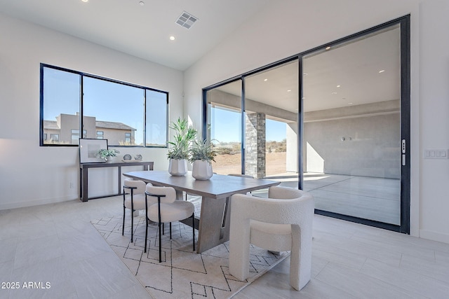 view of dining area