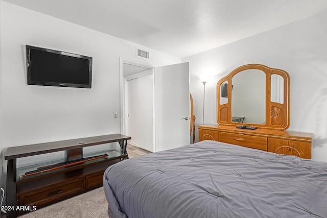 view of carpeted bedroom