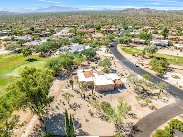 bird's eye view featuring a mountain view