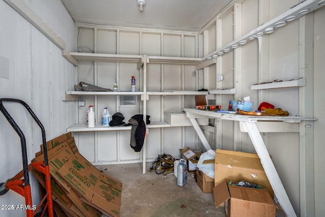 view of storage area
