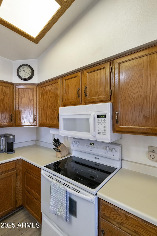 kitchen with white appliances