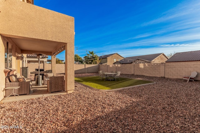 view of yard with a patio area