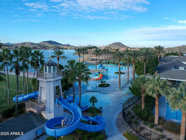 property view of water with a mountain view