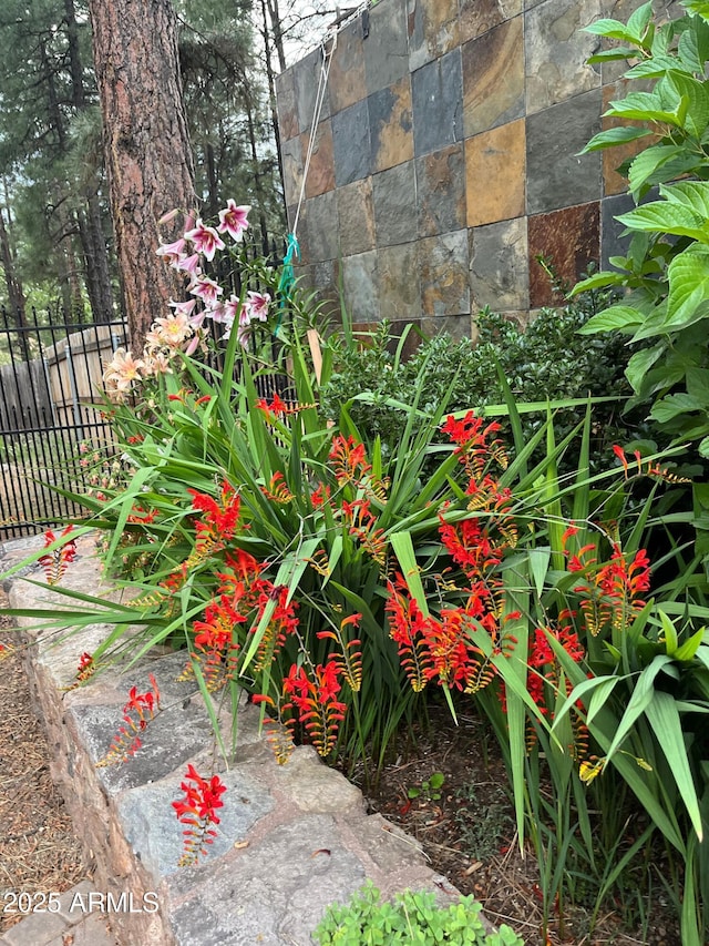 exterior details with fence