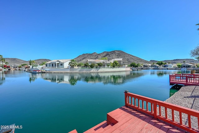 5226 W Pontiac Dr, Glendale, AZ 85308 - view of dock featuring a water and mountain view