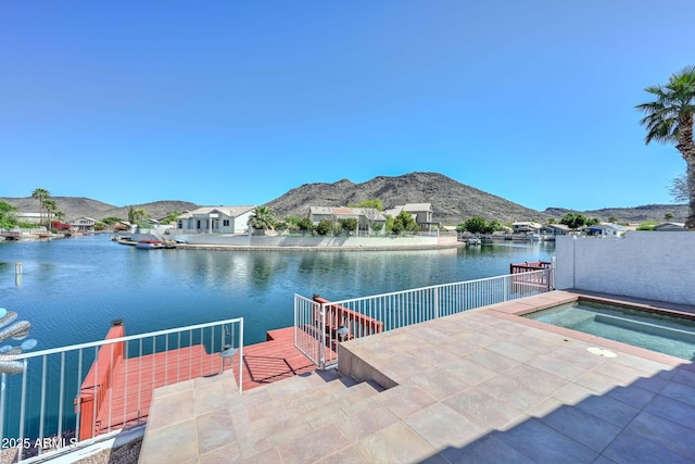5226 W Pontiac Dr, Glendale, AZ 85308 - dock area featuring a water and mountain view
