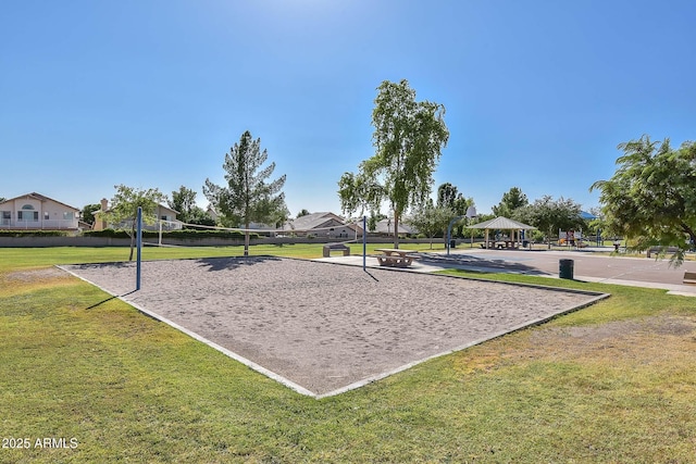 5226 W Pontiac Dr, Glendale, AZ 85308 - view of community with a yard, a gazebo, and volleyball court