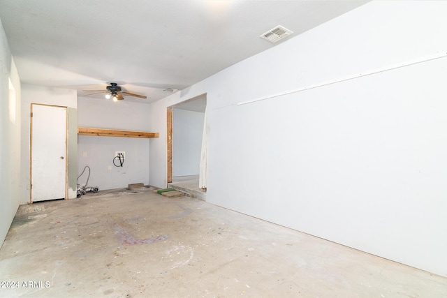 214 S Hing Dr, Superior, AZ 85173 - interior space featuring concrete floors and ceiling fan