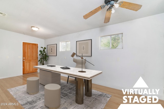 214 S Hing Dr, Superior, AZ 85173 - office area with light wood-type flooring and plenty of natural light