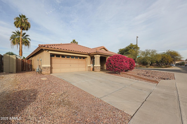 view of front of house featuring a garage