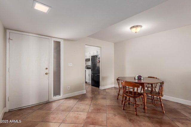 view of tiled dining room