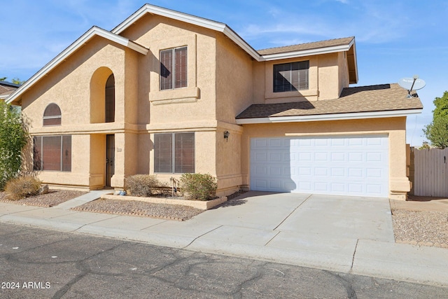 view of front of home featuring a garage