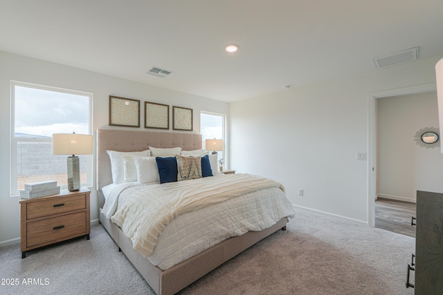 808 S Maricopa Rd, Florence, AZ 85132 - bedroom with light carpet, baseboards, and recessed lighting