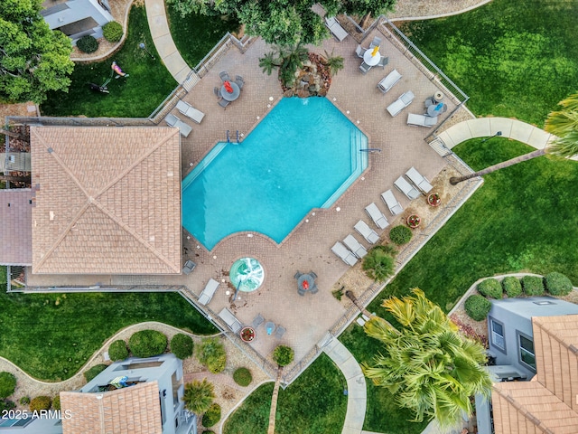 birds eye view of property