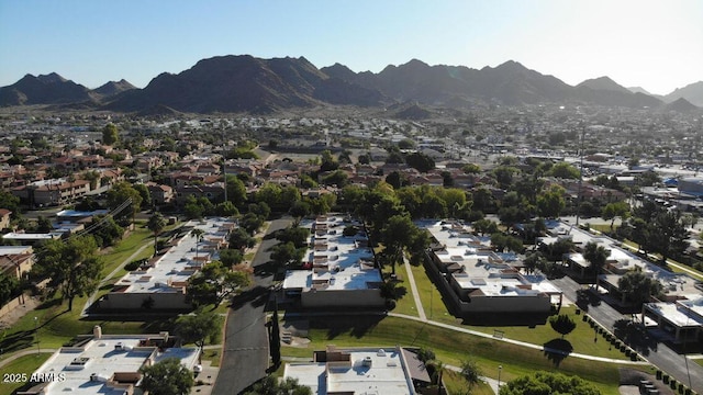 1120 E Beryl Ave, Phoenix, AZ 85020 - aerial overview of property's location featuring a mountain backdrop and nearby suburban area