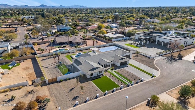 bird's eye view featuring a mountain view