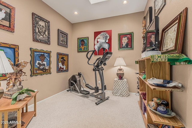 12417 W Apache St, Avondale, AZ 85323 - workout area with carpet, recessed lighting, and baseboards