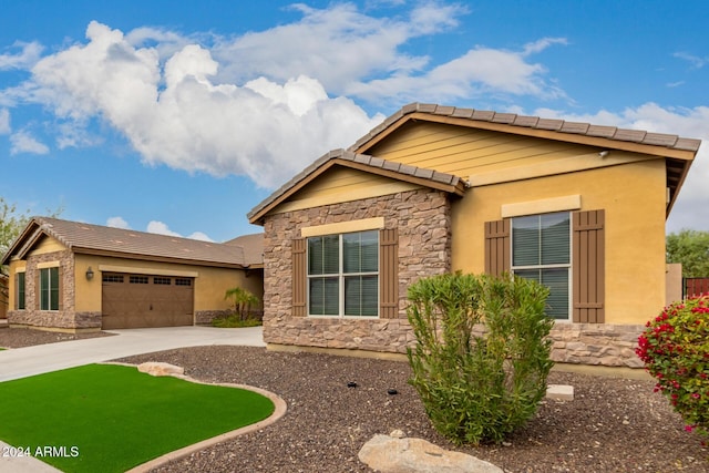 view of front of house featuring a garage